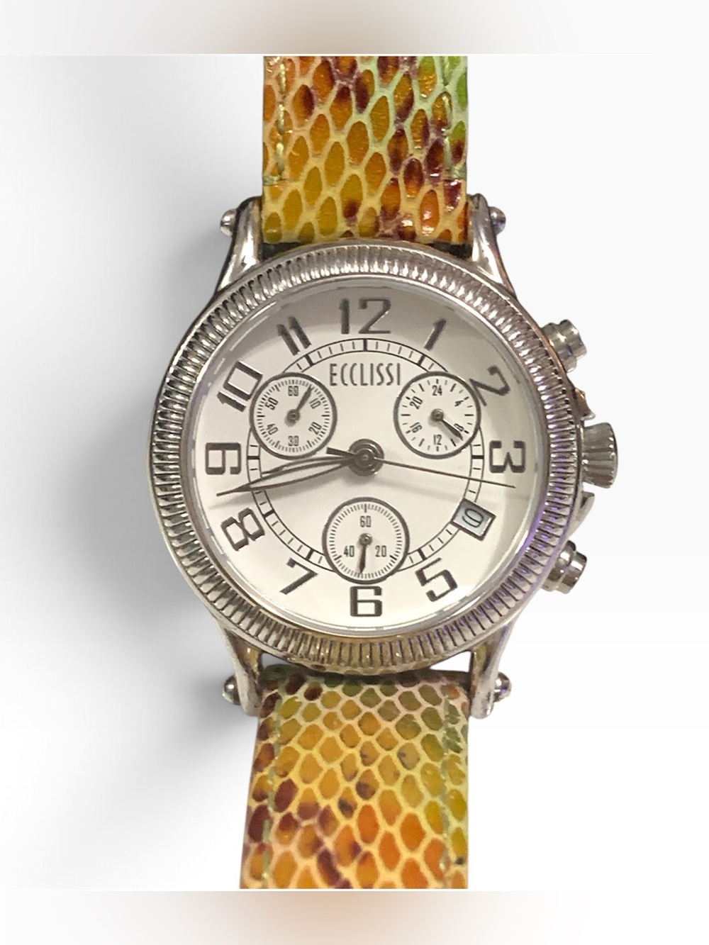 Ecclissi Sterling Silver Chronograph Women’s Watch
